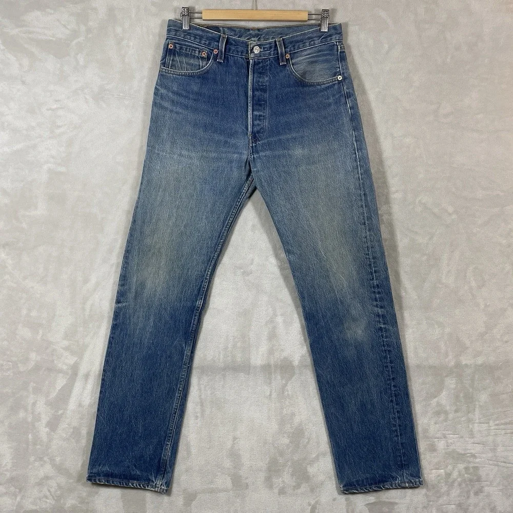 Vtg Levis 501xx Jeans Mens 34x36 (fit 32x33) Made in USA 501-0000 Whisker Fade